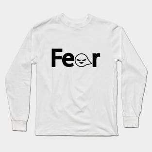 Fear Halloween artistic design Long Sleeve T-Shirt